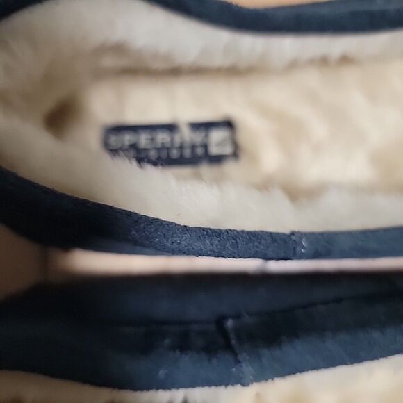 Sperry Molly Black Suede Faux-Fur Lined Moc Boat Shoes Size 11M main image 5